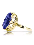 Zafiro Oro amarillo de 14 quilates Anillo Joyería vintage vrc134y